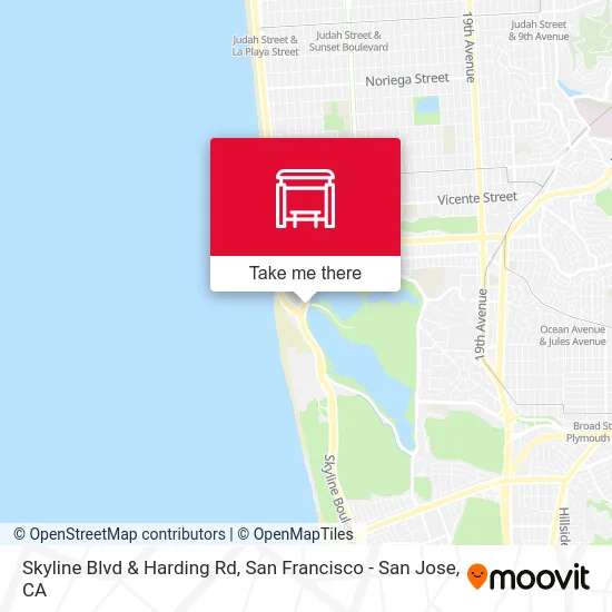 Skyline Blvd & Harding Rd map