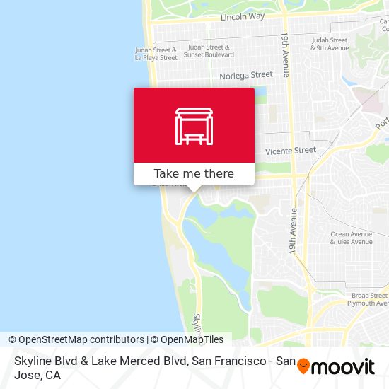 Mapa de Skyline Blvd & Lake Merced Blvd