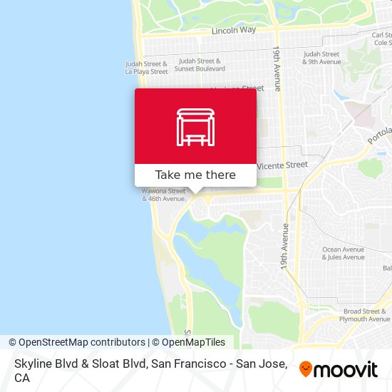 Skyline Blvd & Sloat Blvd map