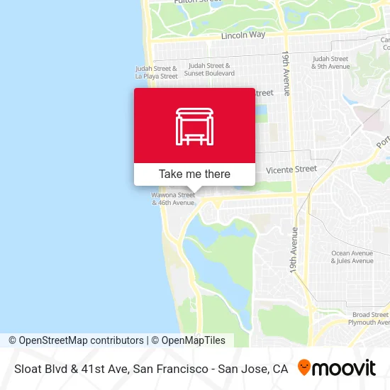 Sloat Blvd & 41st Ave map