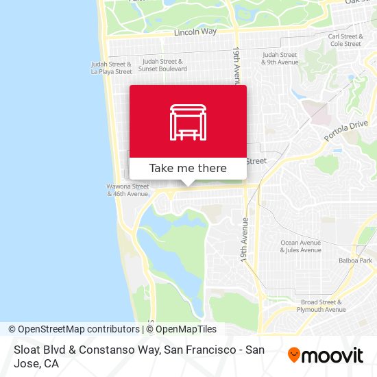 Sloat Blvd & Constanso Way map