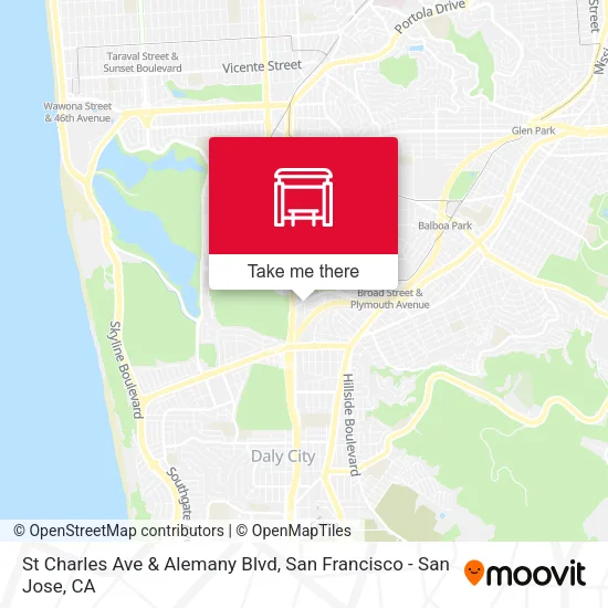Mapa de St Charles Ave & Alemany Blvd