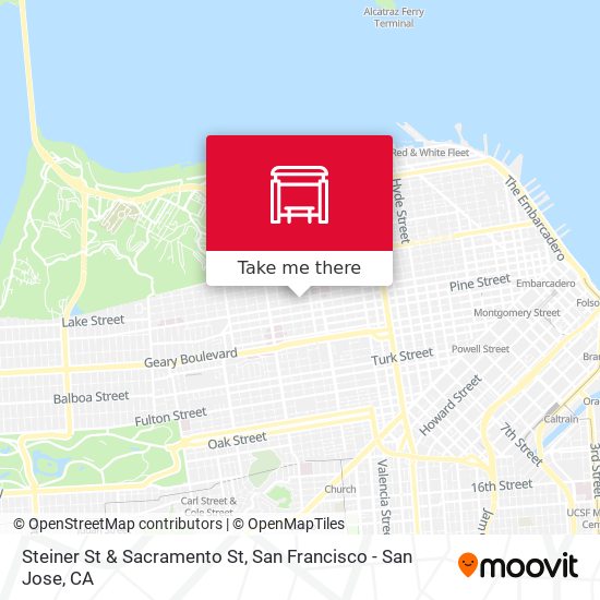 Steiner St & Sacramento St map
