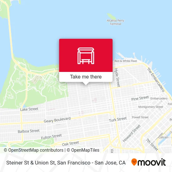 Steiner St & Union St map