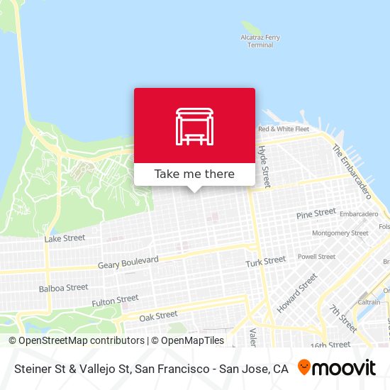 Steiner St & Vallejo St map