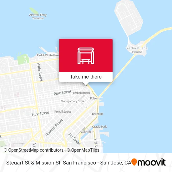Steuart St & Mission St map