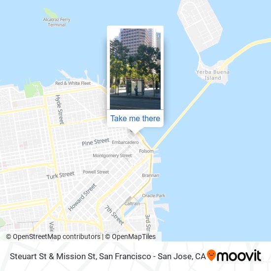 Steuart St & Mission St map