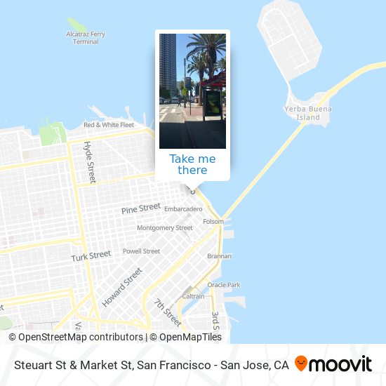 Steuart St & Market St map