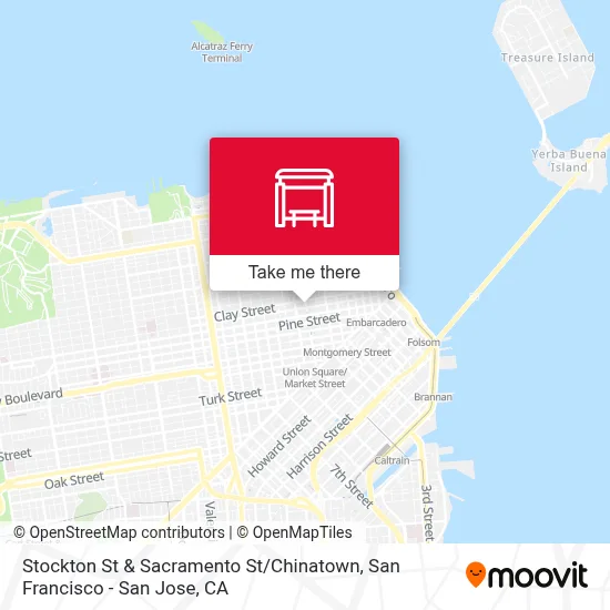 Stockton St & Sacramento St / Chinatown map