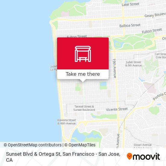 Sunset Blvd & Ortega St map