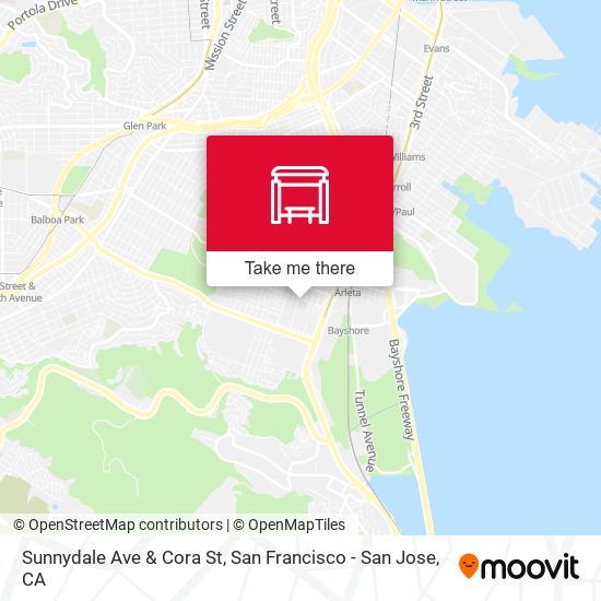 Sunnydale Ave & Cora St map