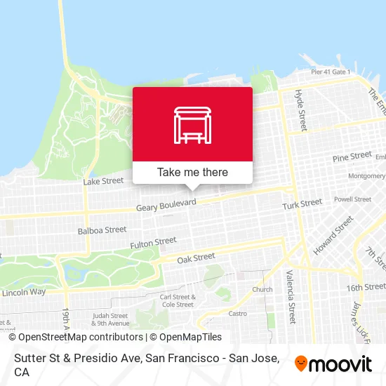 Mapa de Sutter St & Presidio Ave