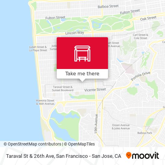 Taraval St & 26th Ave map