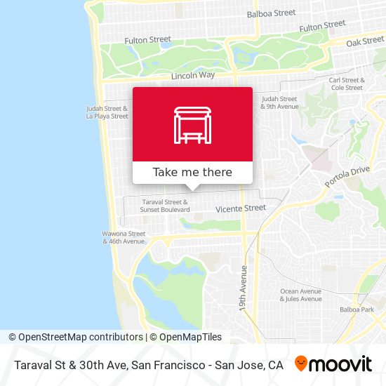 Mapa de Taraval St & 30th Ave