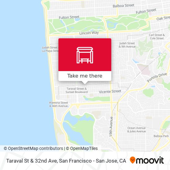 Taraval St & 32nd Ave map
