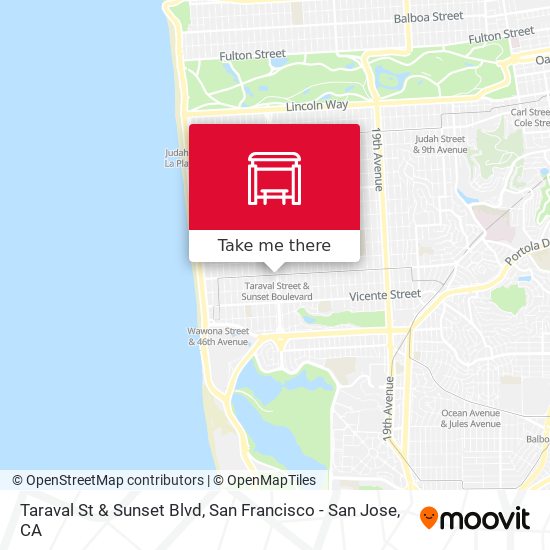 Mapa de Taraval St & Sunset Blvd