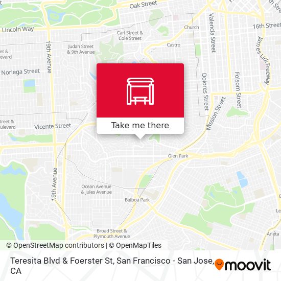 Teresita Blvd & Foerster St map