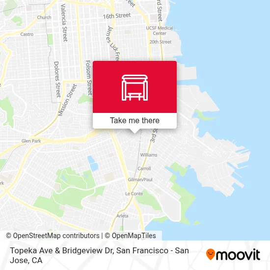 Topeka Ave & Bridgeview Dr map