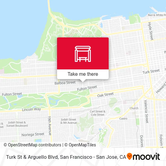 Mapa de Turk St & Arguello Blvd
