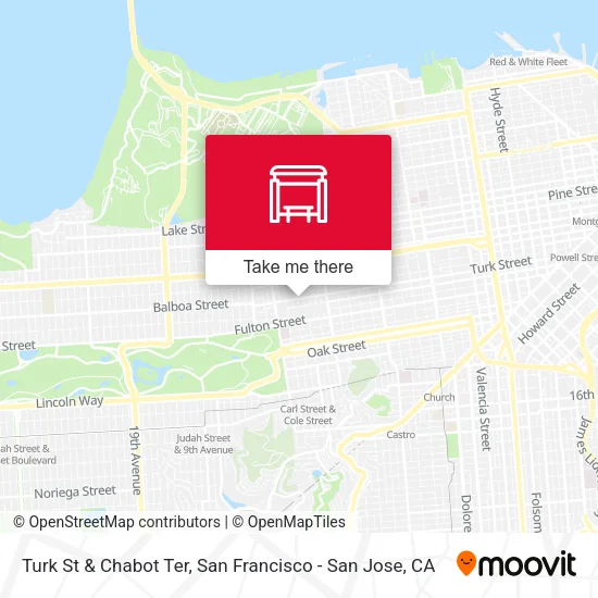 Turk St & Chabot Ter map