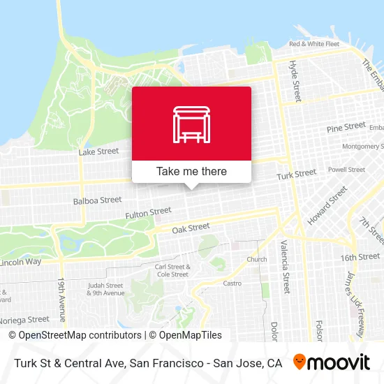 Mapa de Turk St & Central Ave