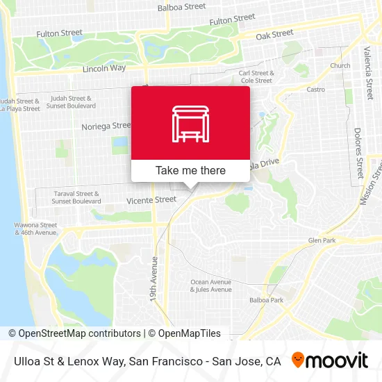 Ulloa St & Lenox Way map
