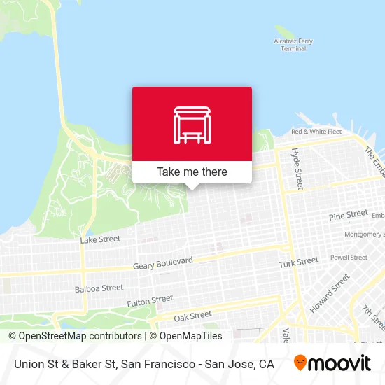 Union St & Baker St map