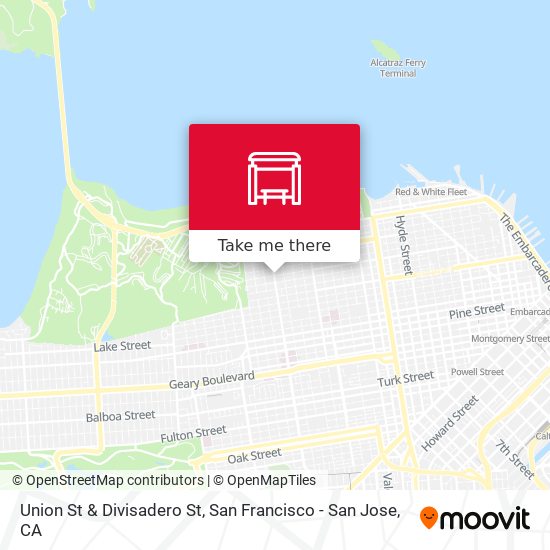 Mapa de Union St & Divisadero St