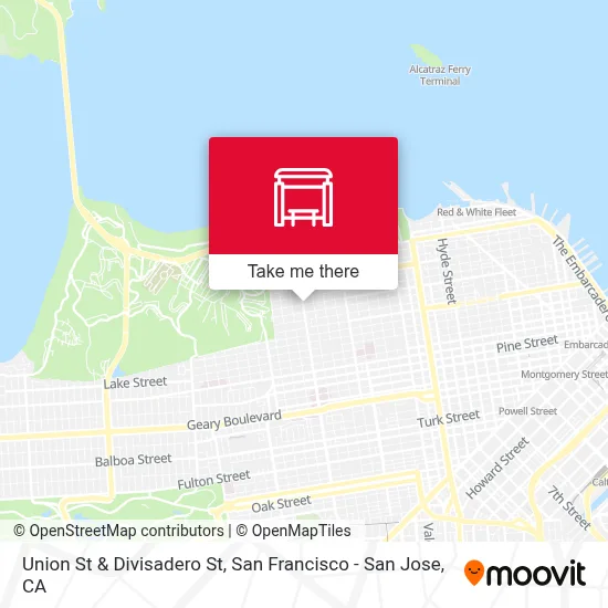 Union St & Divisadero St map