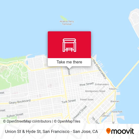 Union St & Hyde St map