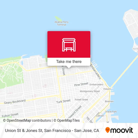 Union St & Jones St map
