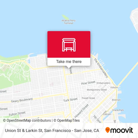 Union St & Larkin St map