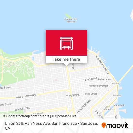 Union St & Van Ness Ave map
