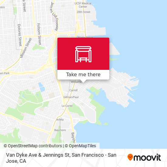 Van Dyke Ave & Jennings St map