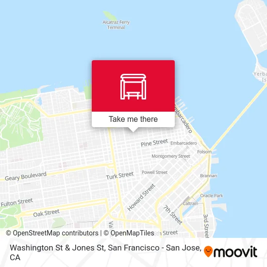 Washington St & Jones St map