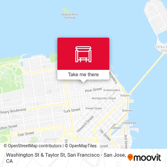 Washington St & Taylor St map