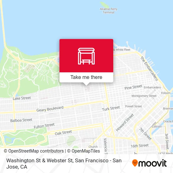 Washington St & Webster St map