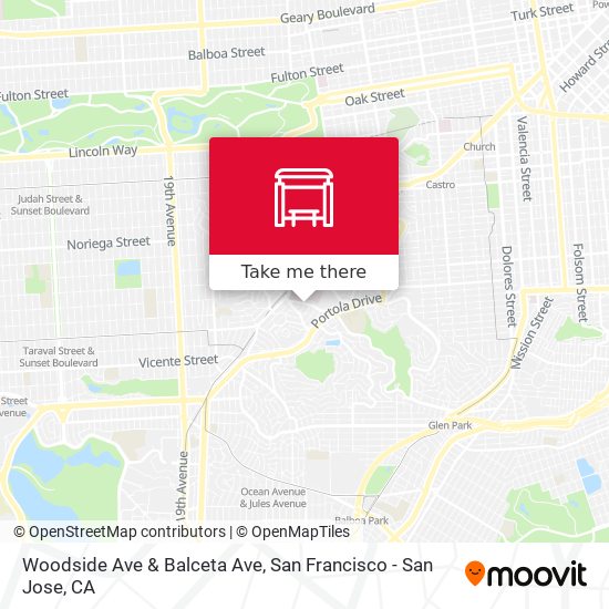 Woodside Ave & Balceta Ave map