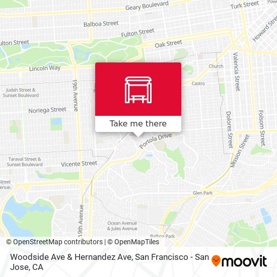 Mapa de Woodside Ave & Hernandez Ave