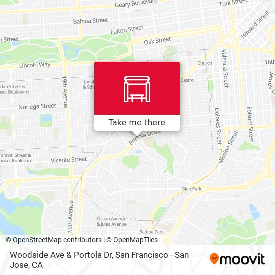 Mapa de Woodside Ave & Portola Dr