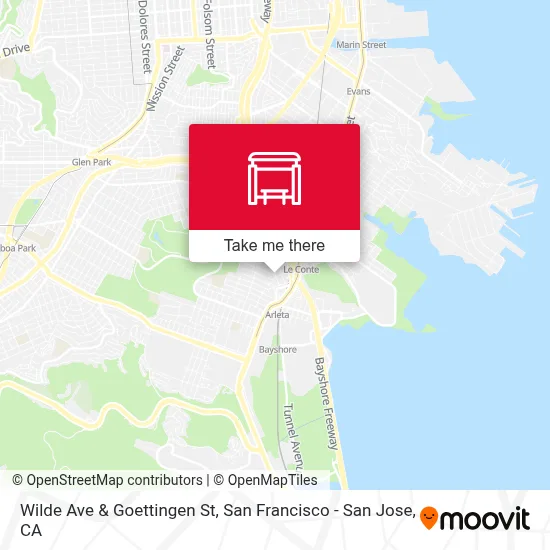 Wilde Ave & Goettingen St map