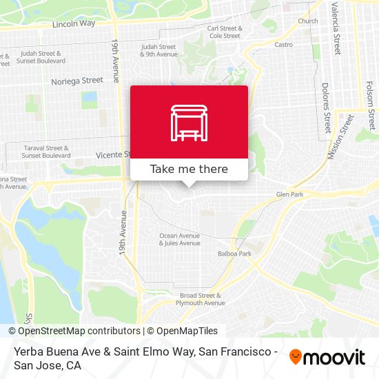 Yerba Buena Ave & Saint Elmo Way map