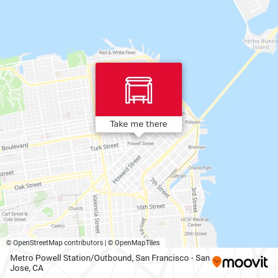 Metro Powell Station/Outbound map