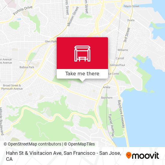 Mapa de Hahn St & Visitacion Ave