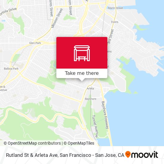 Rutland St & Arleta Ave map