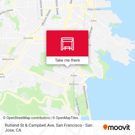 Rutland St & Campbell Ave map
