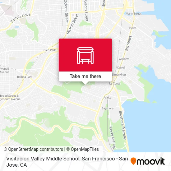 Mapa de Visitacion Valley Middle School