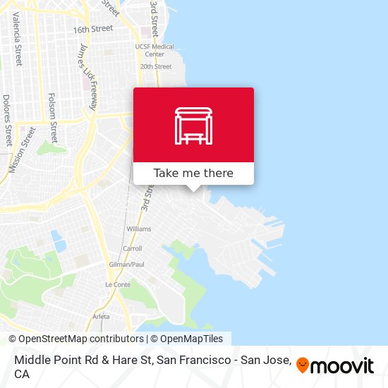 Middle Point Rd & Hare St map