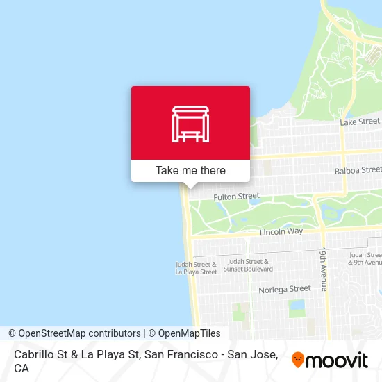 Cabrillo St & La Playa St map