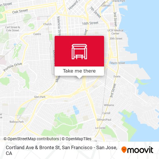 Cortland Ave & Bronte St map